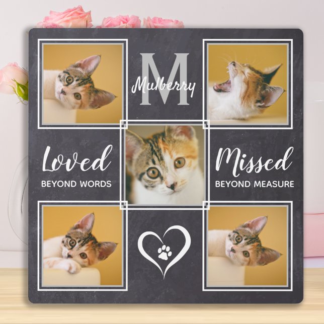 Cat Memorial Unique Photo Collage Plaque (Creator Uploaded)
