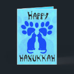 Cat Menorah Chanukah Cards<br><div class="desc">Cat Menorah. Happy Hanukkah. Chanukah design for cat lovers.</div>