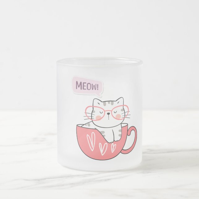 cat meow in a cup  (Center)