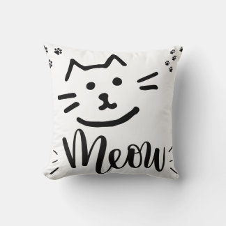 Cat Meow Pillow Case Design