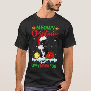 Cat Meowy Family Matching Christmas Pyjamas Santa T-Shirt