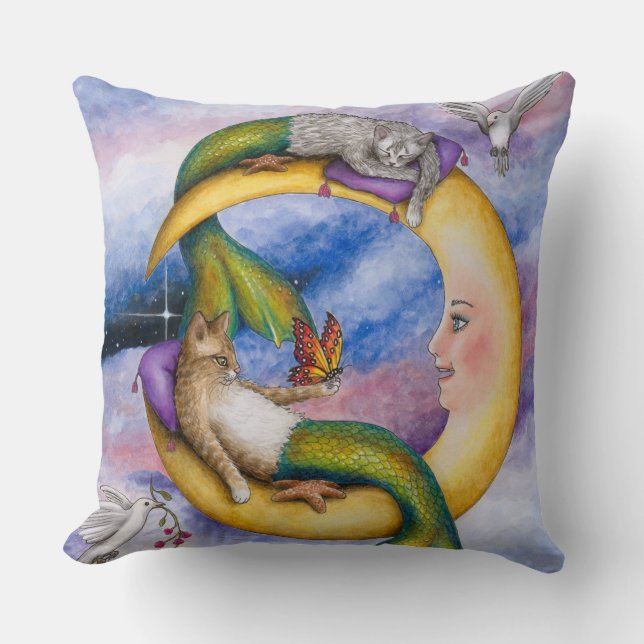 Cat Mermaid 29 Cushion (Front)