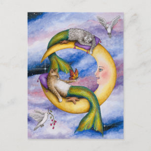 Cat Mermaid 29 Postcard