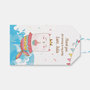 Cat mermaid favour tags