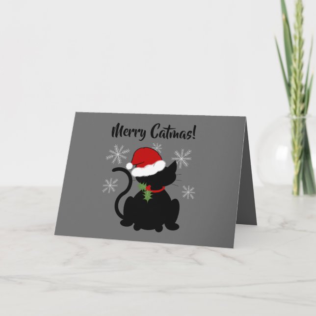 Cat | "Merry Catmas! 5"x7" Christmas Card (Front)