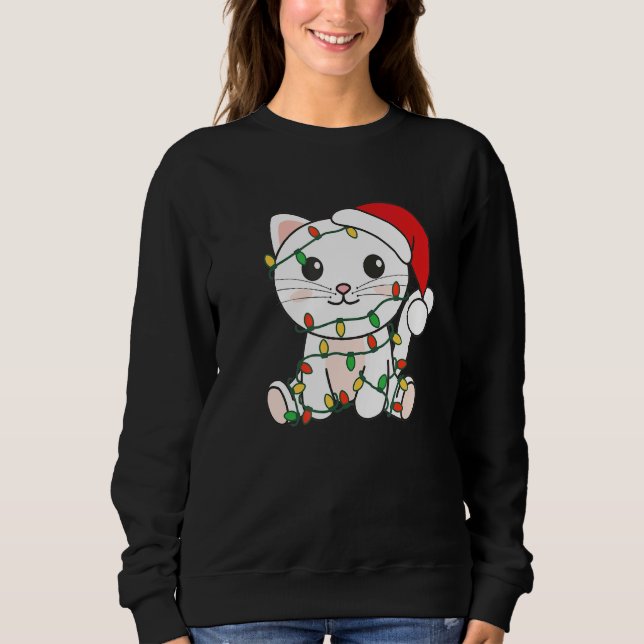 Cat Merry Christmas Winter Animals Cats Christmas  Sweatshirt (Front)