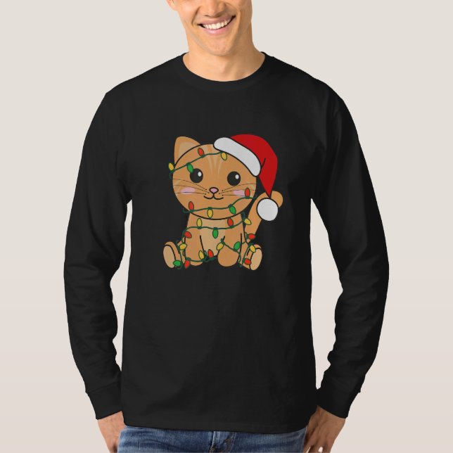 Cat Merry Christmas Winter Animals Cats Christmas  T-Shirt (Front)