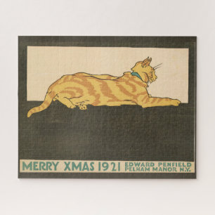 Cat Merry Xmas, 1921  Jigsaw Puzzle