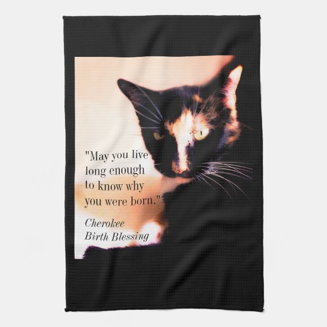 Cat Messenger Tea Towel (Vertical)