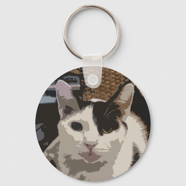 Cat Metal Keychain (Front)