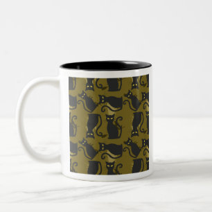 Cat Metallizer Factory Deco Template Tube Art Two-Tone Coffee Mug