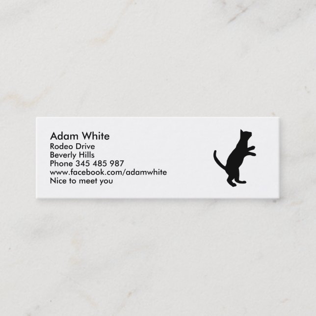 Cat Mini Business Card (Front)
