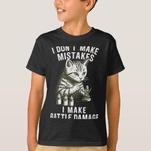 Cat Miniature Painter Battle Damage Funny Miniatur T-Shirt