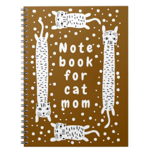 Cat Mom Brown Notebook
