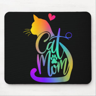 Cat Mom Cat Lover Cute Mother's Day Mama I Love My Mouse Pad