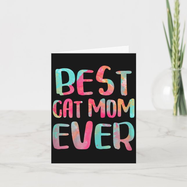 Cat mom ever shirt women cat lover mothers day  card (Front)