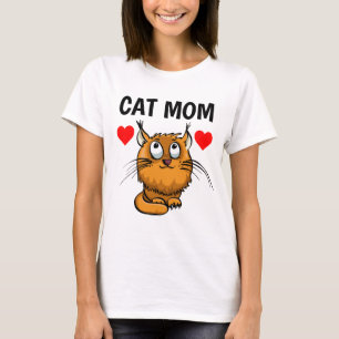 CAT MOM, GINGER CAT T-SHIRTS