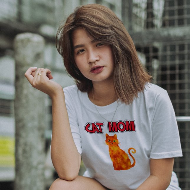 CAT MOM GINGER RED CAT T-SHIRTS T-SHIRT (Creator Uploaded)