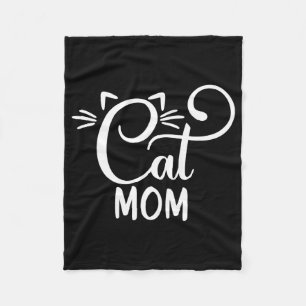 Cat Mom Good Cat Lovers Fleece Blanket