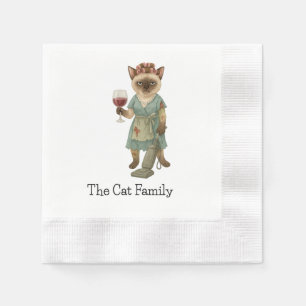 Cat Mom Housewife is cleaning Napkin