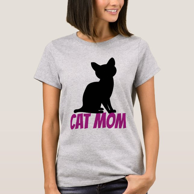 CAT MOM KITTEN T-SHIRTS CUTE (Front)