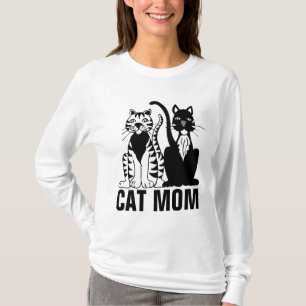 CAT MOM LADIES CAT T-SHIRTS