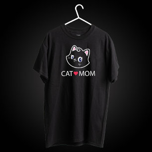 Cat Mom Mother Lover Mom Kitty Cute Funny Meow     T-Shirt