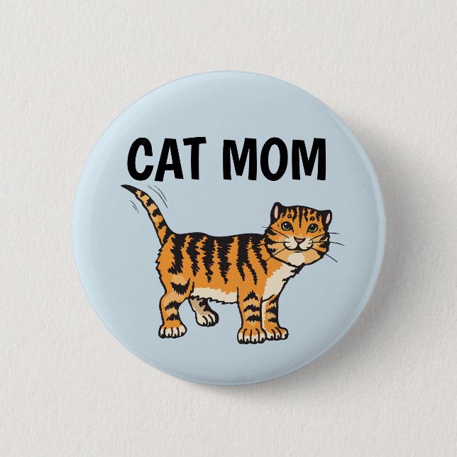 CAT MOM ORANGE TABBY BUTTONS (Front)