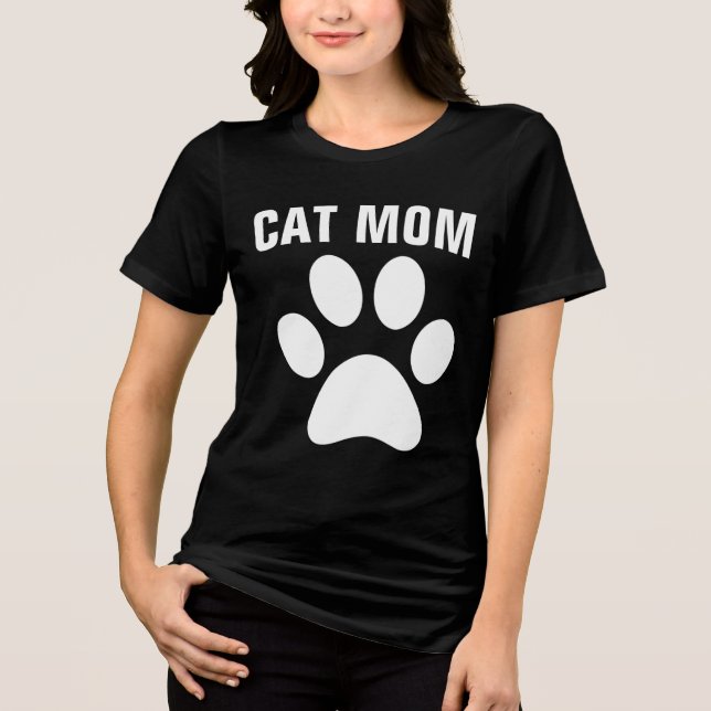 CAT MOM PAW PRINT T-Shirts (Front)
