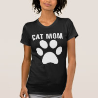 CAT MOM PAW PRINT T-Shirts