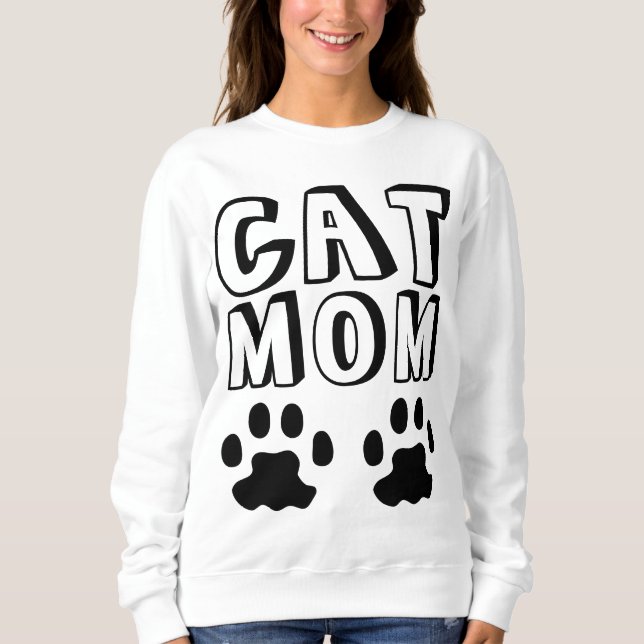 CAT MOM PAW PRINTS T-shirts (Front)