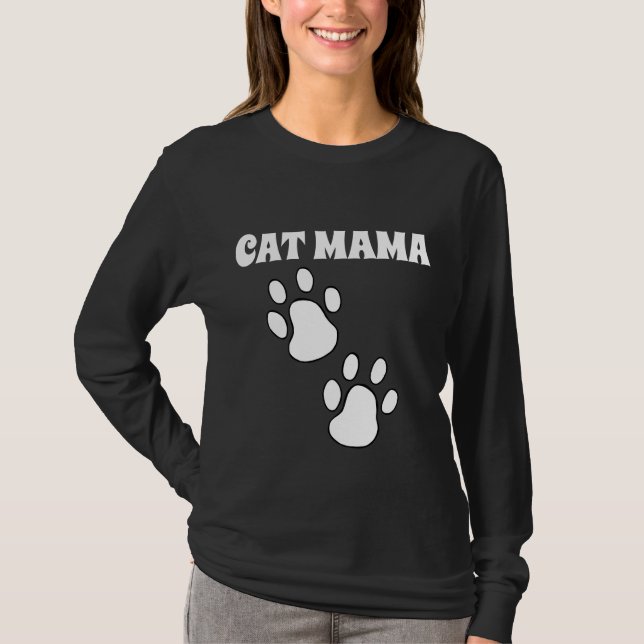 CAT MOM PAW PRINTS T-SHIRTS (Front)
