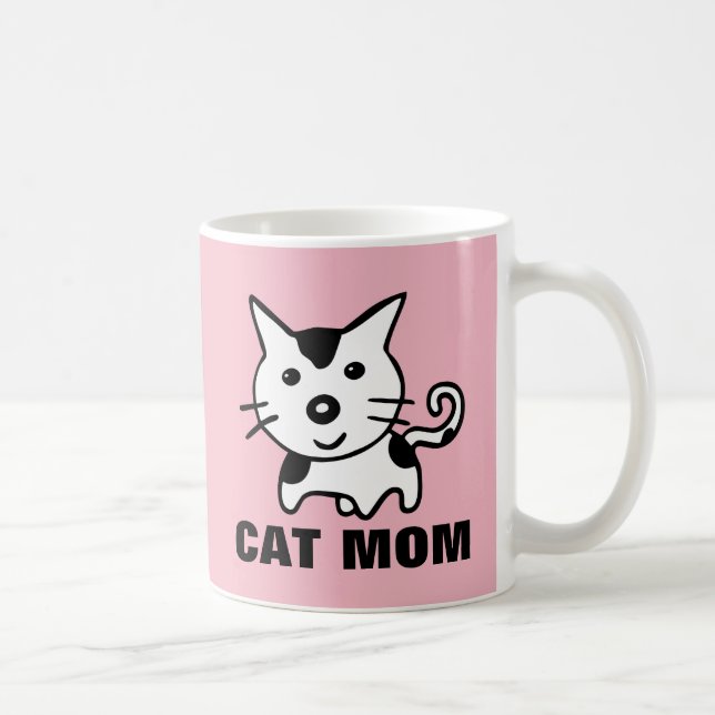 CAT MOM PINK COFFEE MUGS (Right)