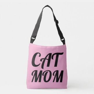 CAT MOM PINK CROSS BODY BAG CUSTOM TOTE