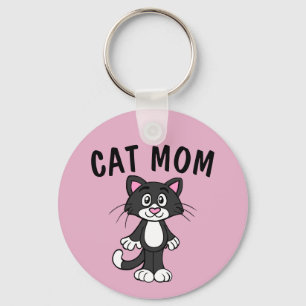 CAT MOM PINK KEY CHAIN