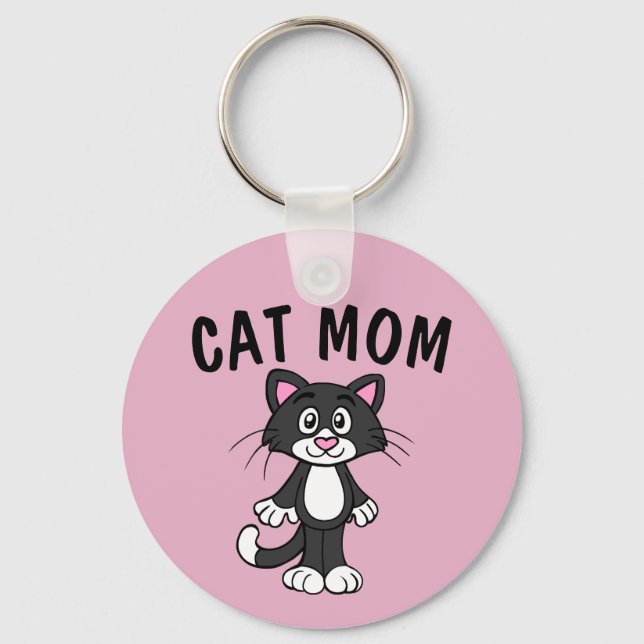 CAT MOM PINK KEY CHAIN (Front)