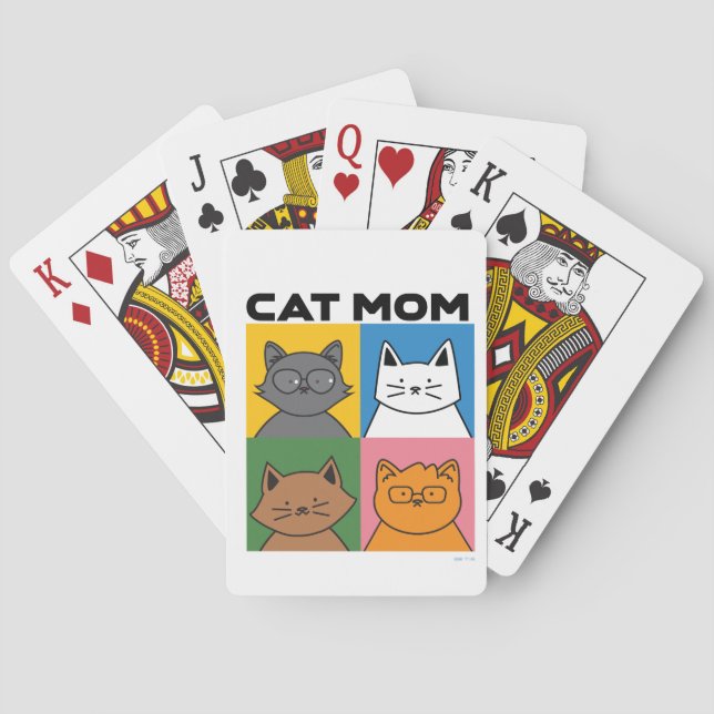Cat mom playing cards (Back)