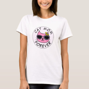 Cat Mom - round (light) T-Shirt