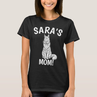 Cat Mom Shirt, Personalize, Maine Coon,  T-Shirt