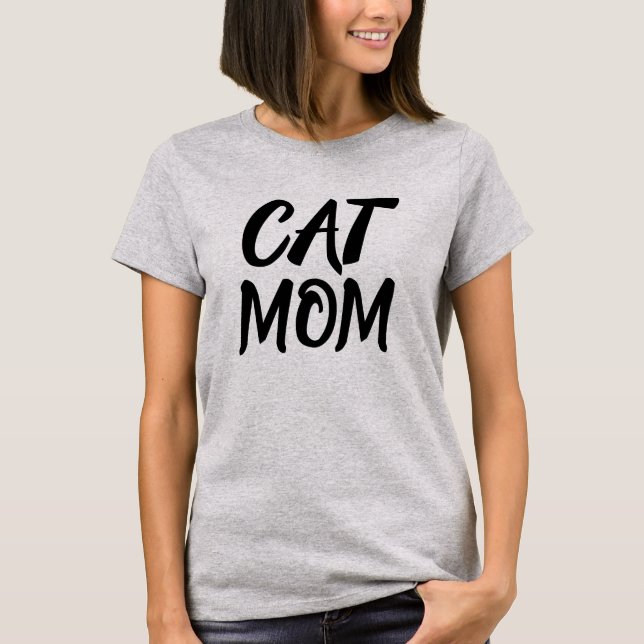 CAT MOM SIMPLE SCRIPT T-SHIRT (Front)