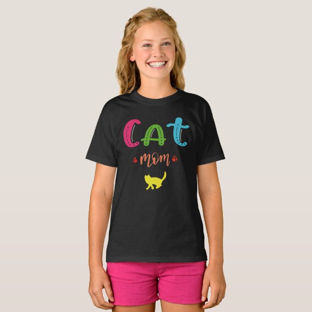 cat mom T-Shirt (Front Full)