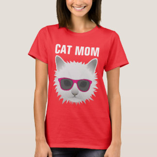 CAT MOM T-Shirts Cat wearing Sunglasses