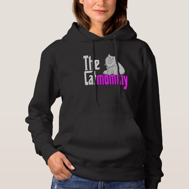 Cat Mom The Catmother Crazy Cat Mother Kitty Mommy Hoodie (Front)