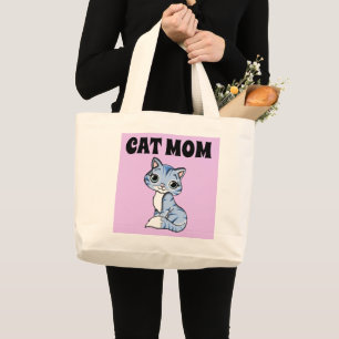 CAT MOM TOTE COLORFUL HANDBAG PURSE