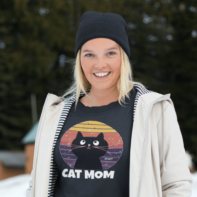 CAT MOM VINTAGE RETRO STYLE T-Shirts Hoodie (Creator Uploaded)