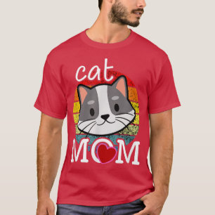 Cat Mom Vintage Sunset T-Shirt