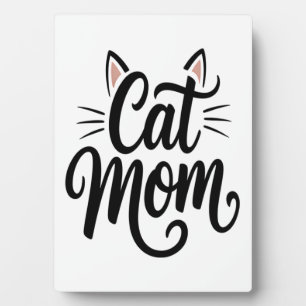 Cat Mom Whiskers and Ears Plaque