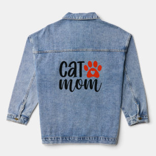 Cat Mom Women's Denim Jacket