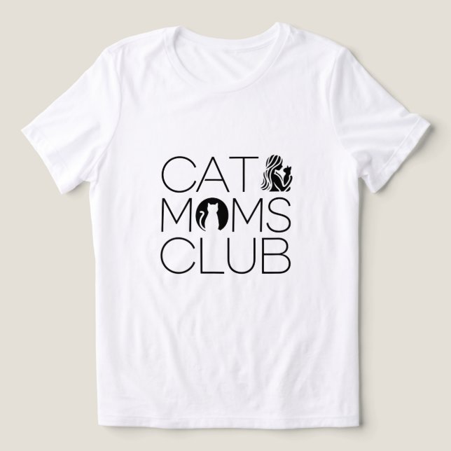 Cat Moms Club Tri-Blend Shirt (Design Front)