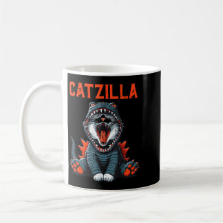 Cat Monster Catzilla Funny Kitten Kitty Women Coffee Mug